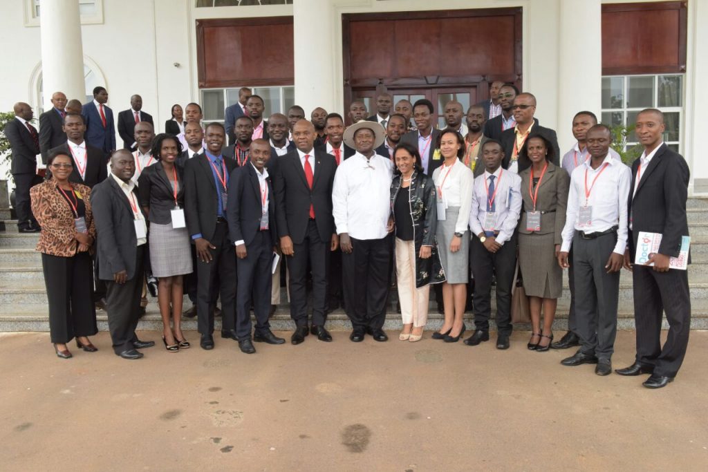 Janson with President Museveni
