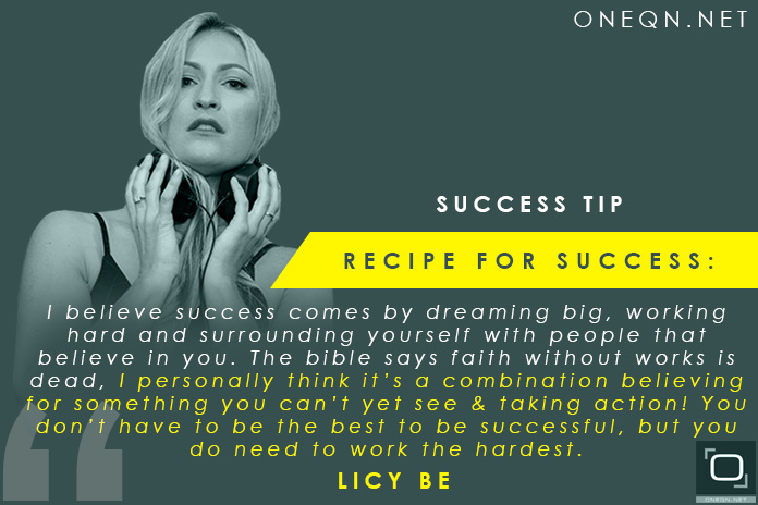 Licy Be,Success Tips,ONEQN